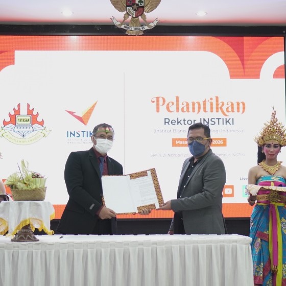 Wajah Baru INSTIKI, I Dewa Made Krishna Muku Resmi Menjadi Rektor Bersamaan Launching Logo & Website INSTIKI!